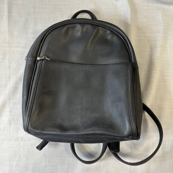 Vintage Nine West Vegan Leather Black Mini Backpack - Picture 1 of 15